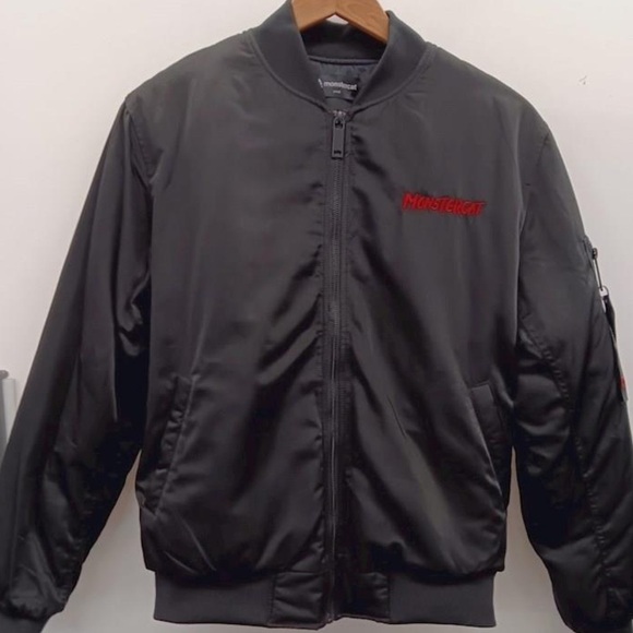 Monstercat Racing Bad Kitty Bomber Jacket Writing on back Mens small - Picture 11 of 11